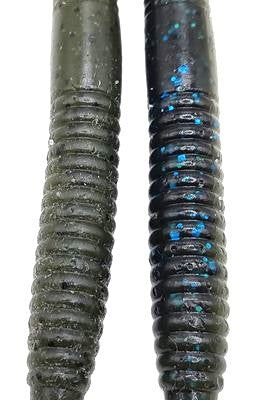 Slinger 6 (Stick) - Green Pumpkin Black and Blue Flake Laminate
