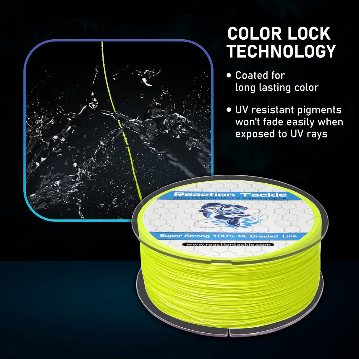 Reaction Tackle Braided Fishing Line - Fire Camo