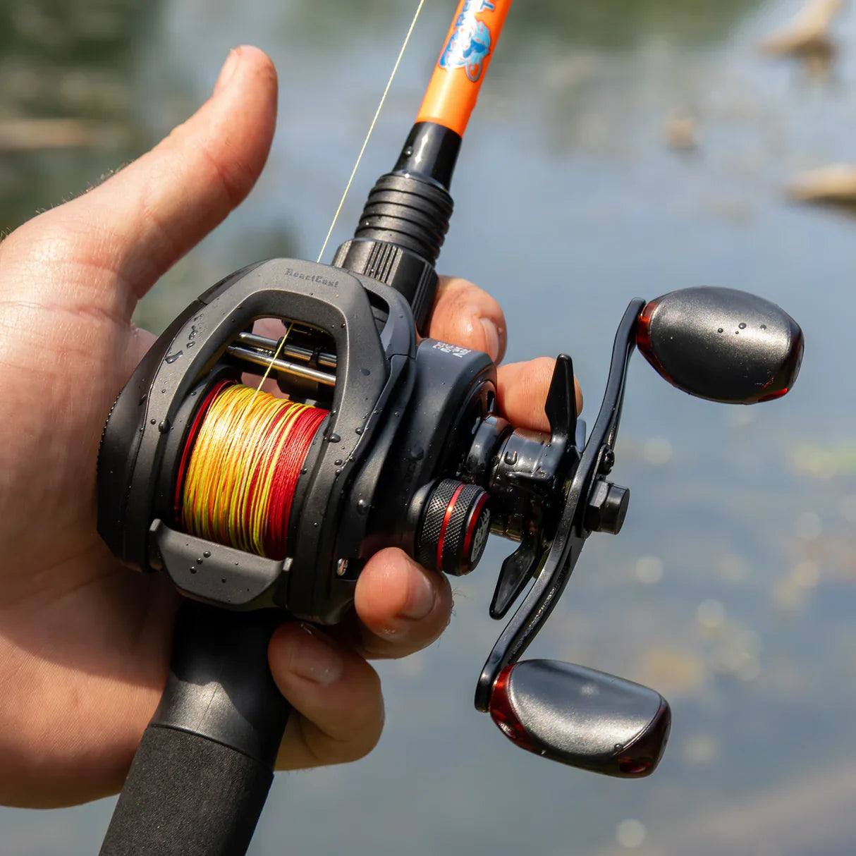 Reaction Tackle Braided Fishing Line - Fire Camo